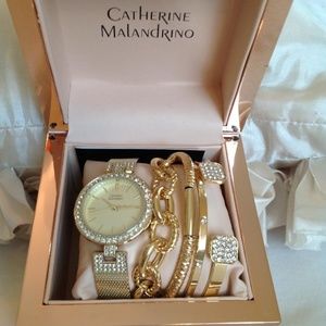 NIB Catherine Malandrino 5 Piece Watch Set